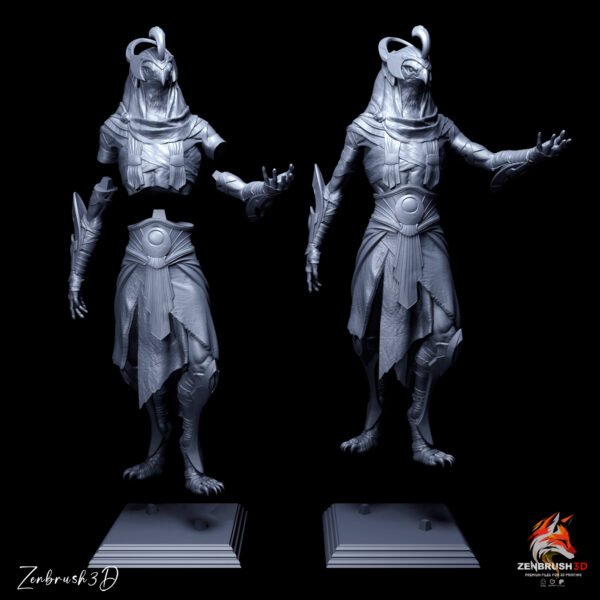 Horus - Egyptian god of hunting sky and war STL 3D PRINTING - Imagen 3