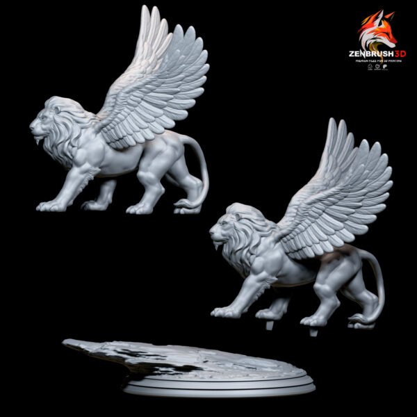 First beast – Lion Babylon STL 3D PRINTING - Imagen 4