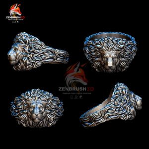 Lion Ring  STL 3D PRINTING