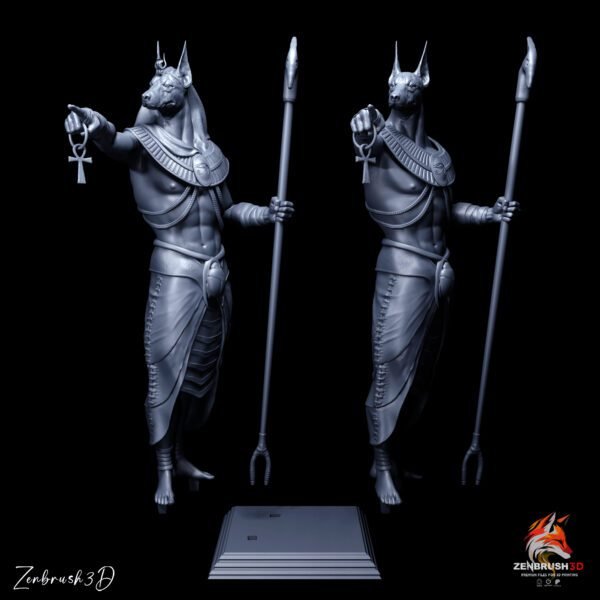 Anubis - Egyptian god of the underworld STL 3D PRINTING - Imagen 6