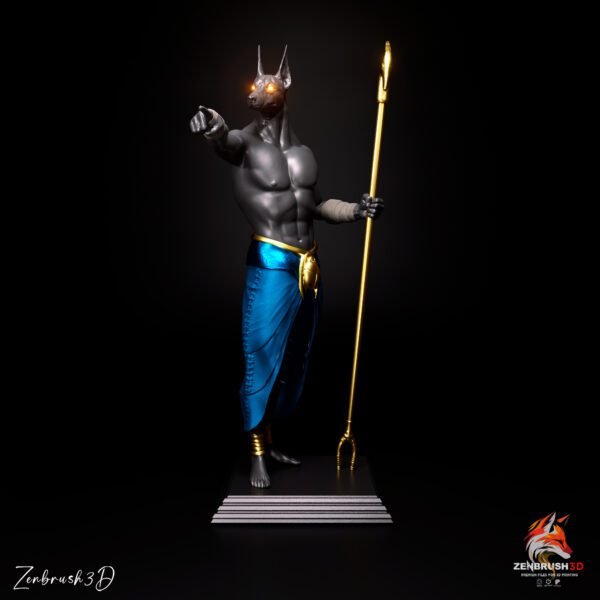 Anubis - Egyptian god of the underworld STL 3D PRINTING - Imagen 4