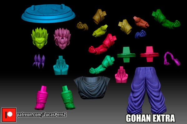 DBS - GOHAN SSJ OF THE FUTURE  STL 3D PRINTING - Imagen 8