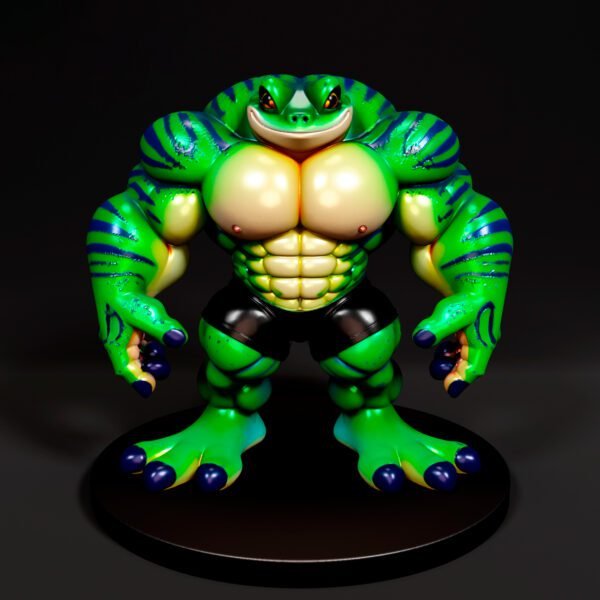 Cartoon Muscled Toad STL 3D PRINTING - Imagen 2
