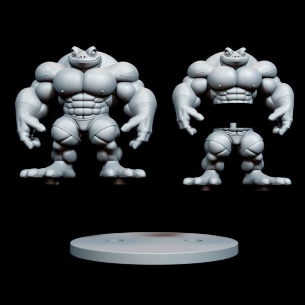 Cartoon Muscled Toad STL 3D PRINTING - Imagen 4
