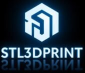CREAR UN LOGO CON EL NOMBRE STL3DPRINT fondo negro y un CuBO 3D Simbolo y Texto iluminado completamente sin sombras COLOR CELESTE Y BLANCO ILUMINADO (2)